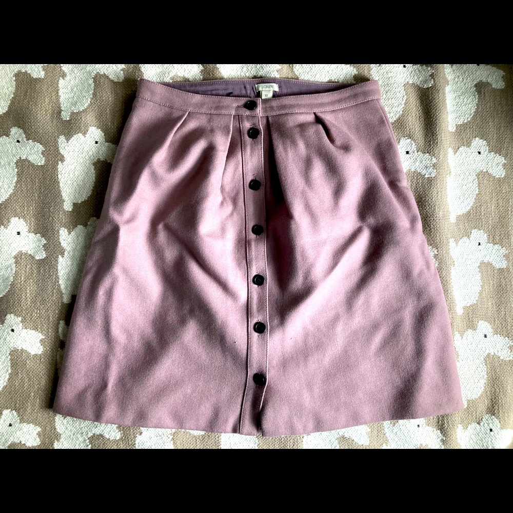 Adorable j crew button up skirt, lined. Size 10